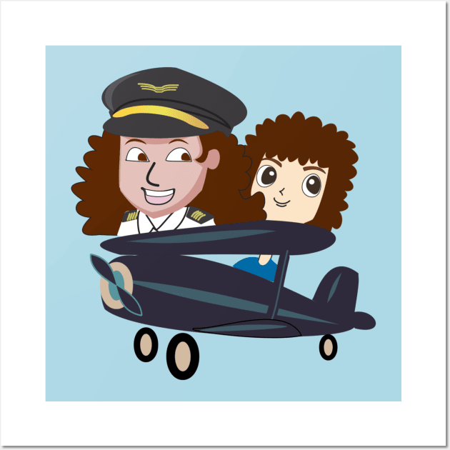 Pilot mom Wall Art by JKS Tshirts